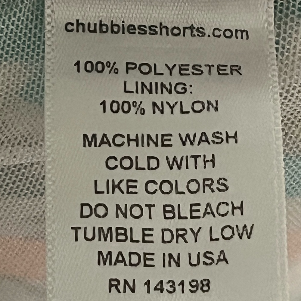 Chubbies teal geometric water sports & outdoor adventures, beach, swim trunks - Picture 9 of 12